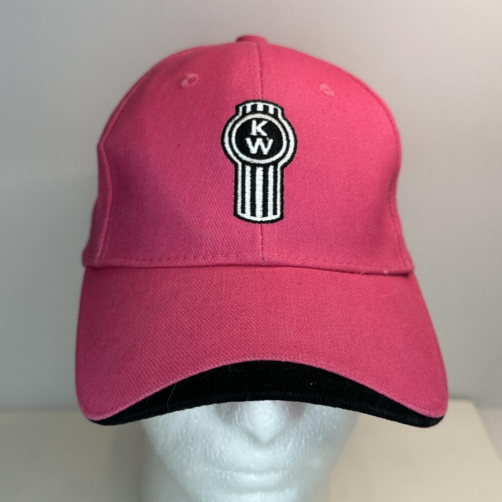 Kenworth Hat Baseball Cap Strap Back Pink Black Embroidered PACCAR Trucker